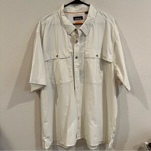 Orvis new with tags size xxlarge cream short sleeve upf sport button up shirt